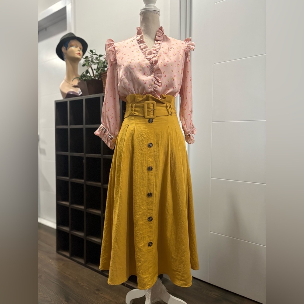 Manoush 3/4 sleeve ruffled floral blouse